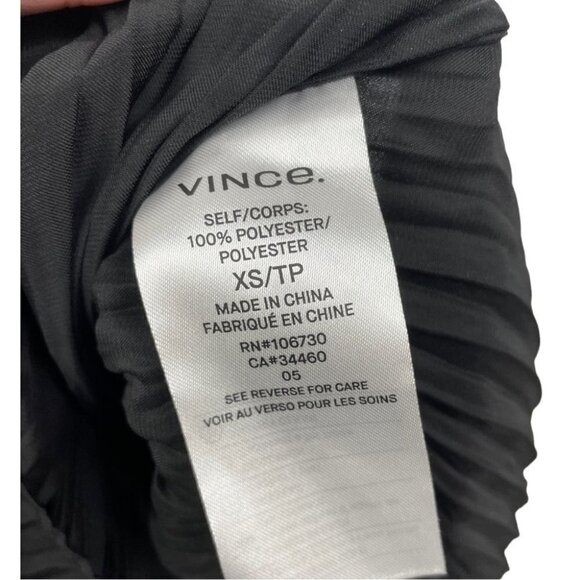 ** 𝅺NEW Vince Black Pleated Tie Front Maxi Skirt Size XS - Picture 5 of 6